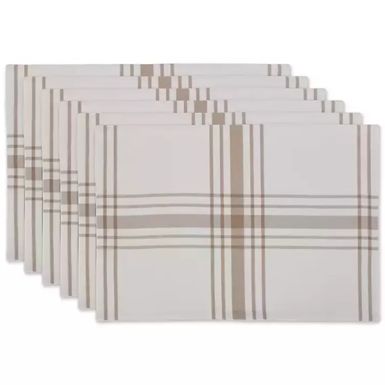 Stone Farmhouse Plaid Placemats, Set of 6>Kirklands Home Online