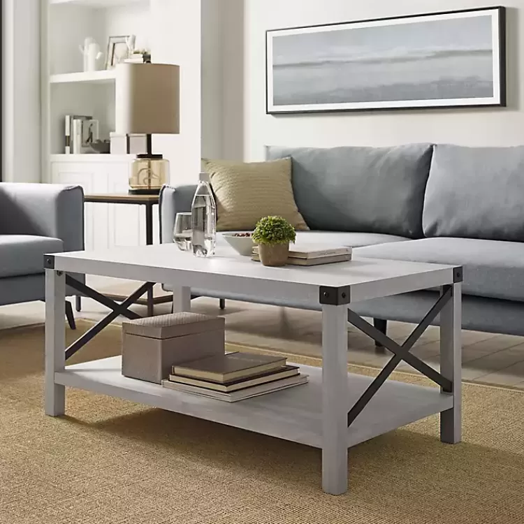 Stone Modern Farmhouse Coffee Table>Kirklands Home Store