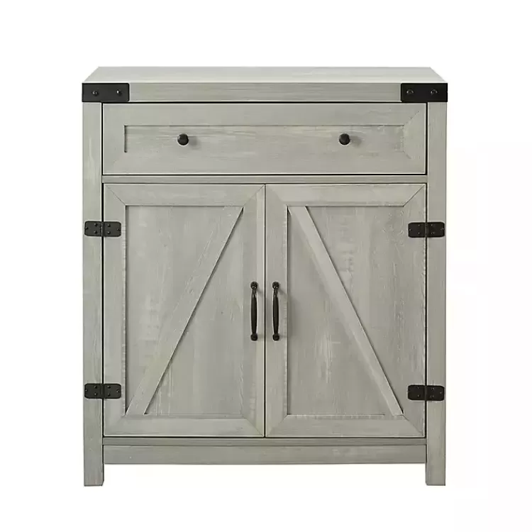 Stone Rustic Barndoor Cabinet>Kirklands Home Fashion