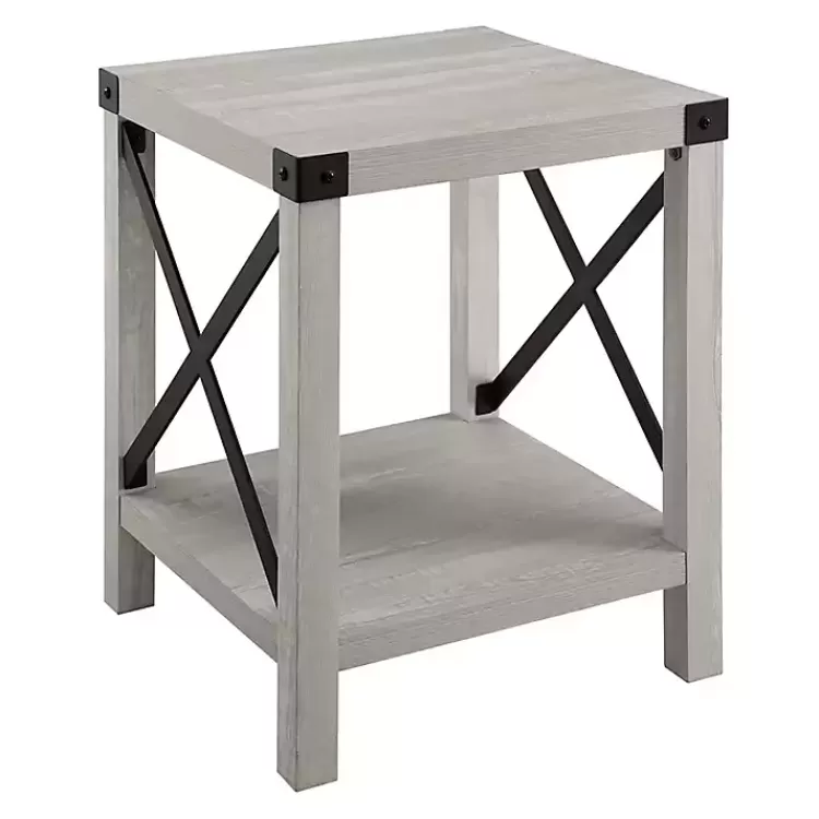 Stone Rustic Wood Accent Table>Kirklands Home Sale