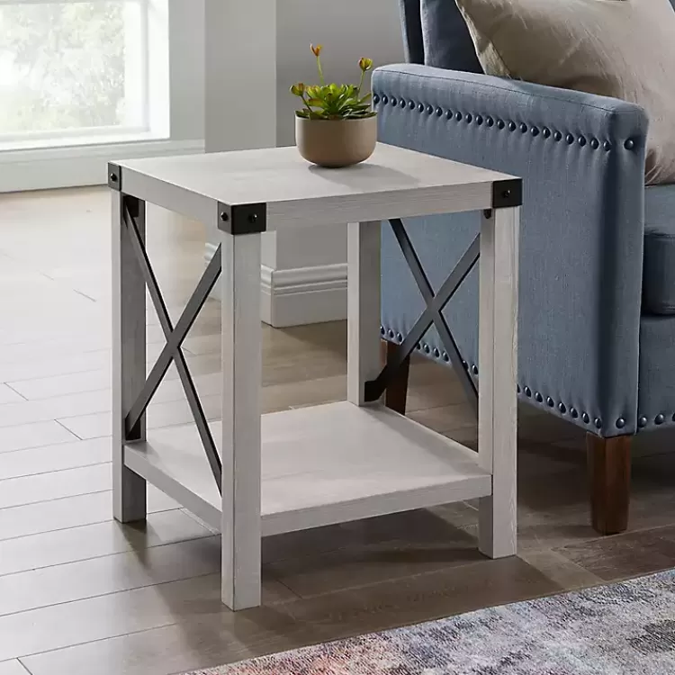Stone Rustic Wood Accent Table>Kirklands Home Sale