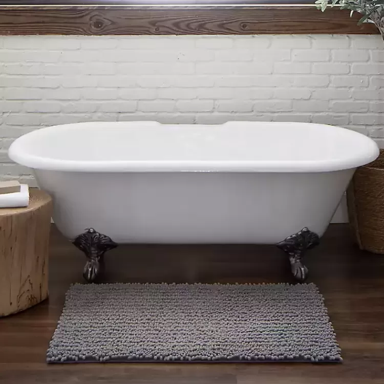 Stone Lofty Pile Chenille Bath Mat, 34 in.>Kirklands Home Discount