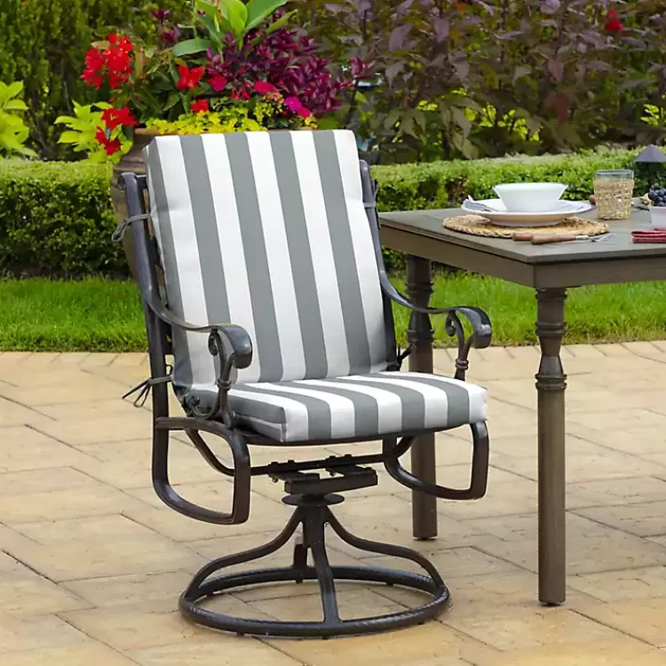Stone Stripe Luxe Outdoor Dining Chair Cushion>Kirklands Home New