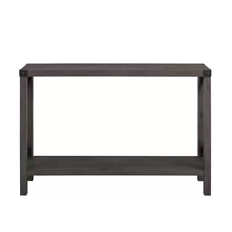 Stormy Gray X Side Frame Console Table>Kirklands Home Flash Sale