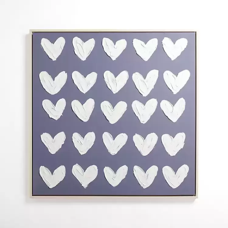 Stucco Hearts Framed Canvas Art Prints>Kirklands Home Hot