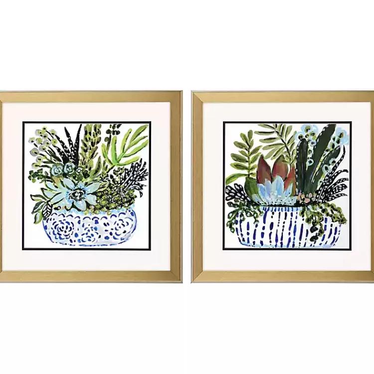 Succulent Garden Framed Art Prints, Set of 2>Kirklands Home New