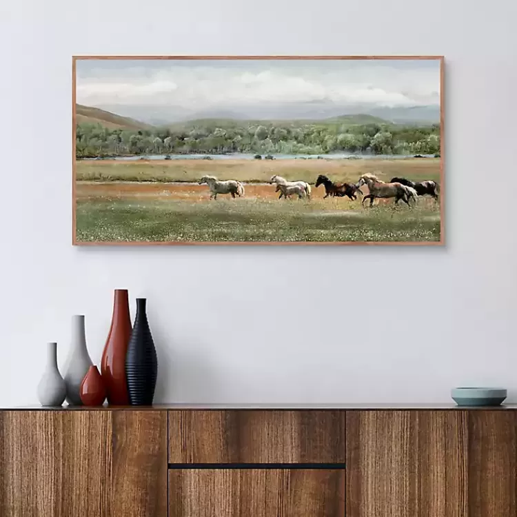 Summer Herd Framed Canvas Art Print>Kirklands Home Cheap