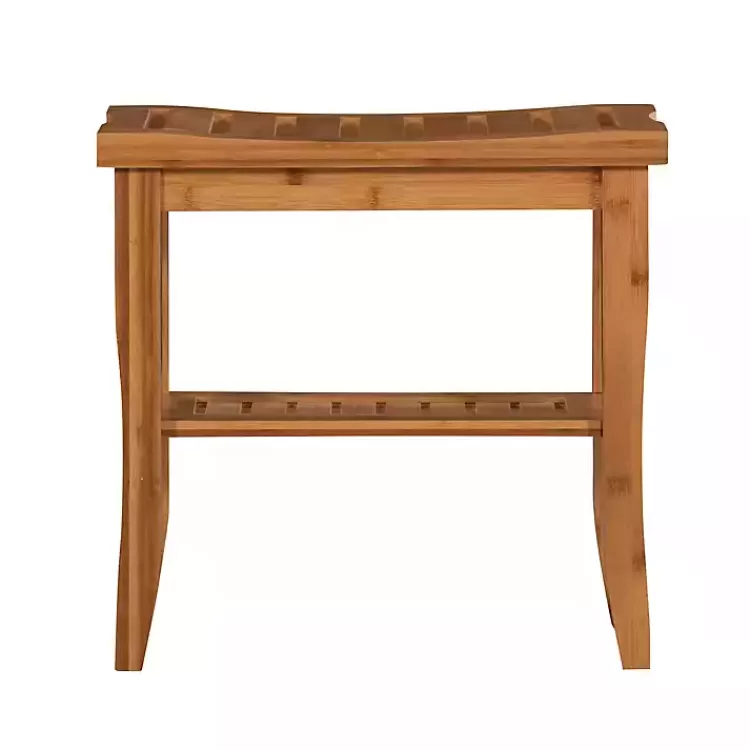 Sumter Bamboo Bathroom Stool>Kirklands Home Store