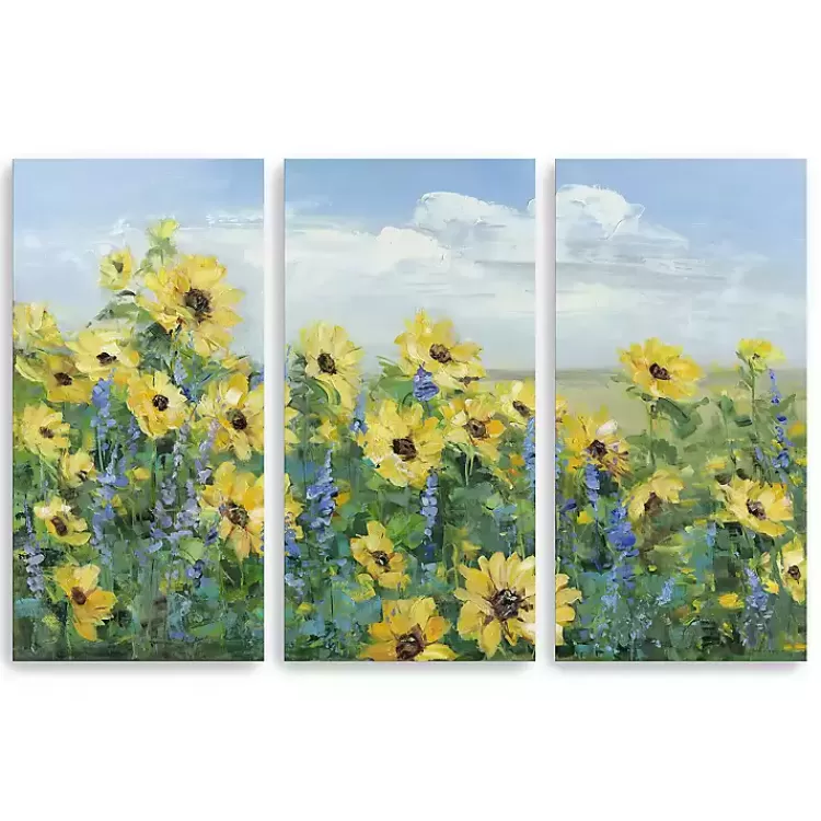 Sunflowers Forever Canvas Art Prints, Set of 3>Kirklands Home Hot