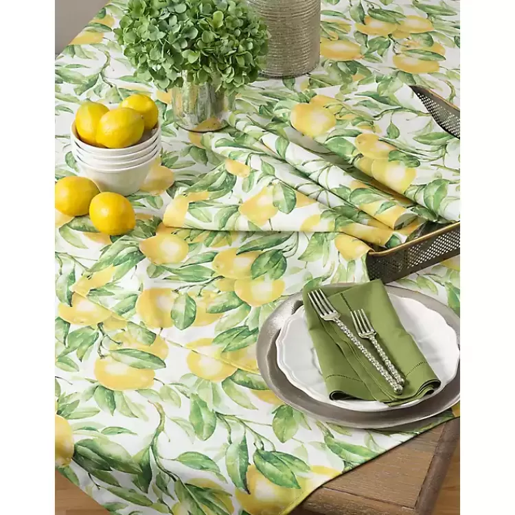 Sunny Lemon Print Table Runner>Kirklands Home Hot