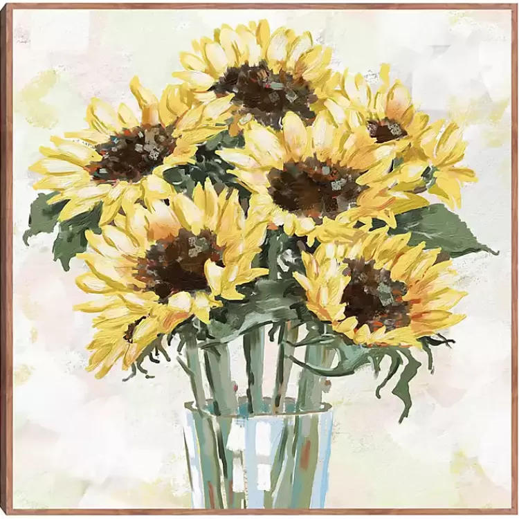 Sunny Sunflowers Framed Canvas Art Print>Kirklands Home Online