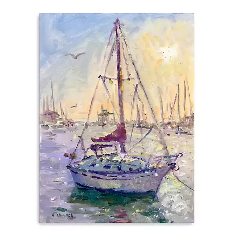 Sunset Boat Canvas Art Print>Kirklands Home Store