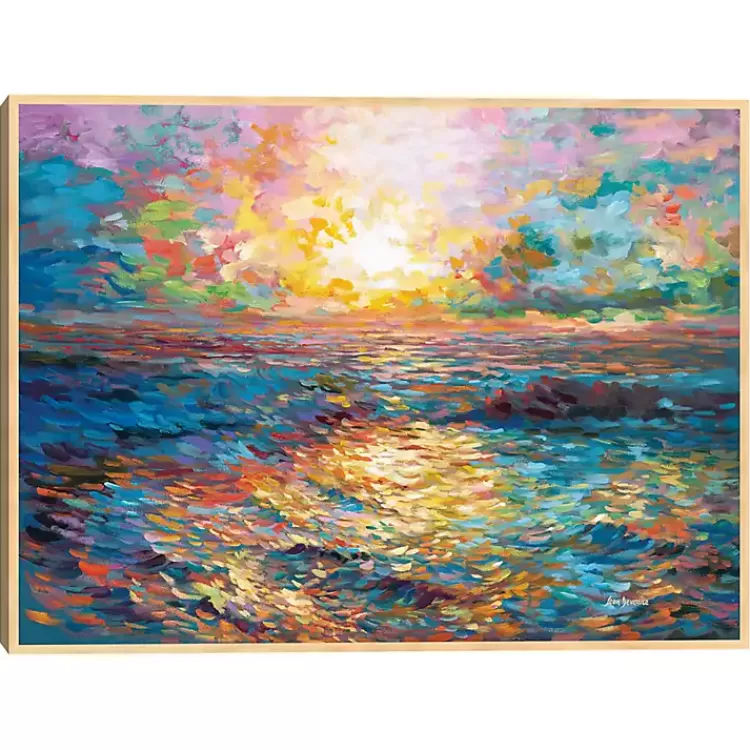 Sunset in Mykonos Framed Canvas Art Print>Kirklands Home Flash Sale
