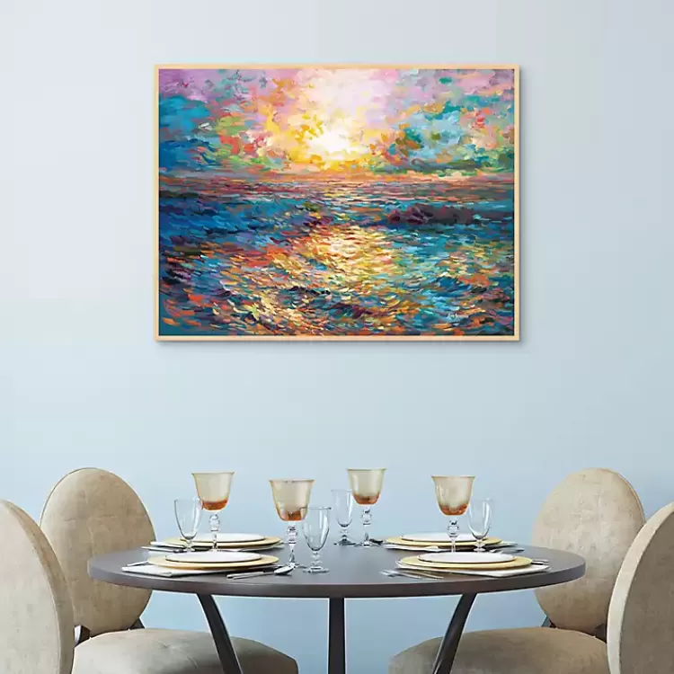 Sunset in Mykonos Framed Canvas Art Print>Kirklands Home Flash Sale
