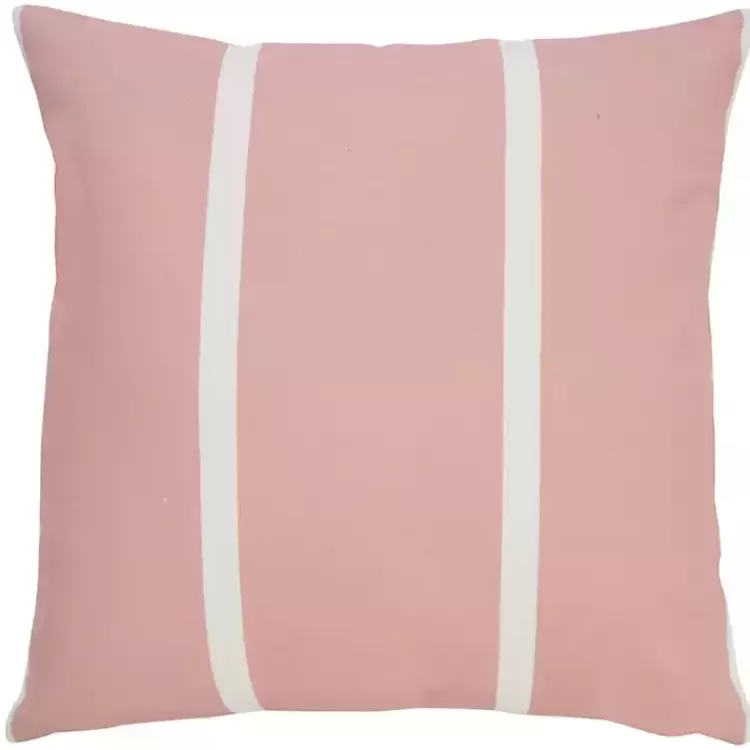 Sunset Pink Double Stripe Outdoor Pillow>Kirklands Home Shop