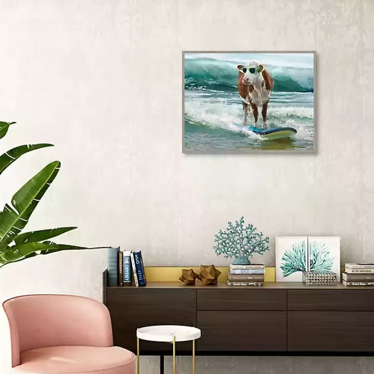 Surf & Turf Framed Canvas Art Print>Kirklands Home Fashion
