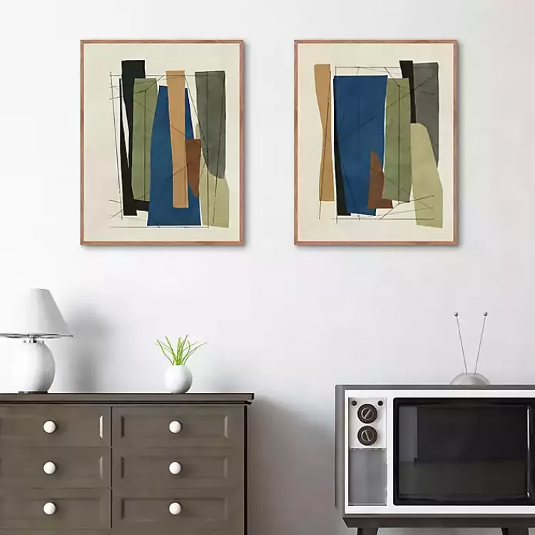 Synch Abstract 2-pc. Framed Canvas Art Set>Kirklands Home Best Sale
