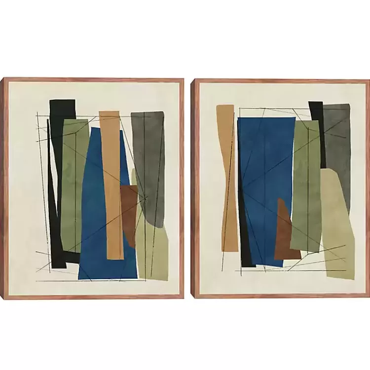 Synch Abstract 2-pc. Framed Canvas Art Set>Kirklands Home Best Sale