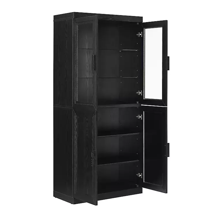 tall_black_wood_and_door_storage_cabinet_2.webp Tall Black Wood and 4-Door Storage Cabinet>Kirklands Home Hot