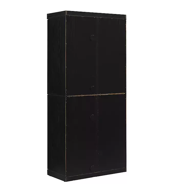 tall_black_wood_and_door_storage_cabinet_3.webp Tall Black Wood and 4-Door Storage Cabinet>Kirklands Home Hot
