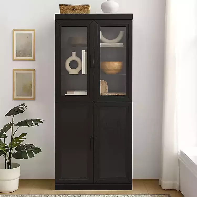 tall_black_wood_and_door_storage_cabinet_5.webp Tall Black Wood and 4-Door Storage Cabinet>Kirklands Home Hot