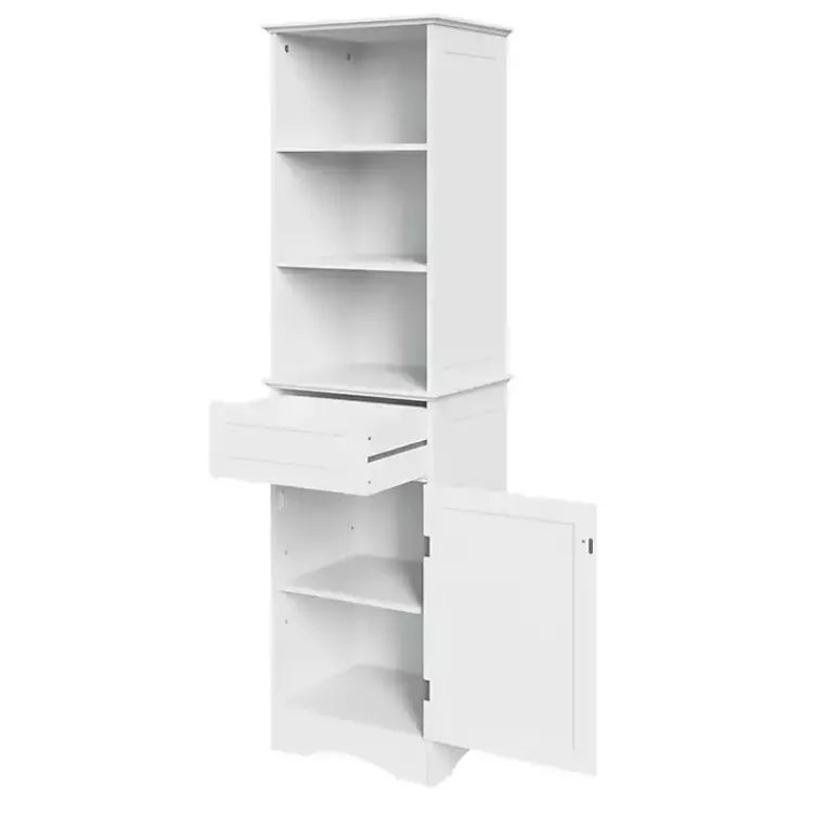 tall_white_open_shelves_cabinet_4.webp Tall Open Shelves Cabinet>Kirklands Home Clearance