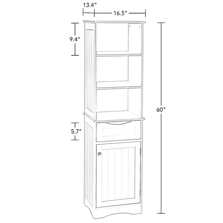 tall_white_open_shelves_cabinet_7.webp Tall Open Shelves Cabinet>Kirklands Home Clearance