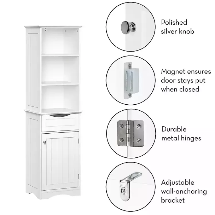 tall_white_open_shelves_cabinet_8.webp Tall Open Shelves Cabinet>Kirklands Home Clearance