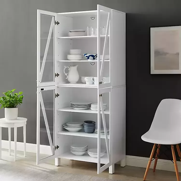 tall_white_triangle_door_wood_cabinet_6.webp Tall Triangle 4-Door Wood Cabinet>Kirklands Home Discount