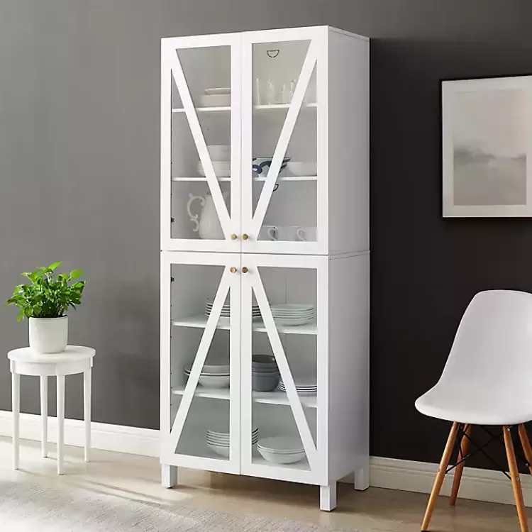 tall_white_triangle_door_wood_cabinet_7.webp Tall Triangle 4-Door Wood Cabinet>Kirklands Home Discount