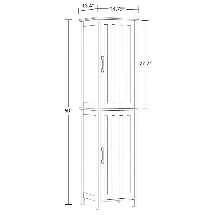 tall_white_wood_door_storage_cabinet_4.webp Tall Wood 2-Door Storage Cabinet>Kirklands Home Outlet