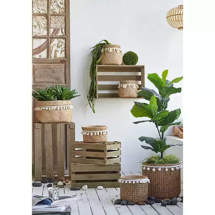 tall_woven_cement_baskets_with_pom_poms_set_of__2.webp Tall Woven Cement Baskets with Pom Poms, Set of 2>Kirklands Home Best