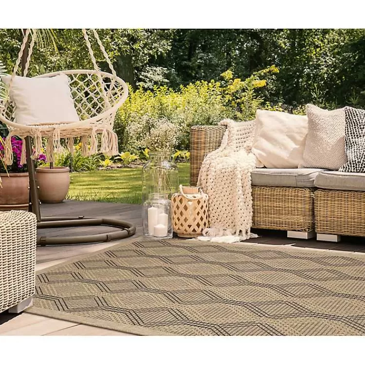 tan__black_diamonds_indooroutdoor_area_rug_x_6.webp Tan & Black Diamonds Indoor/Outdoor Area Rug, 5x7>Kirklands Home Clearance