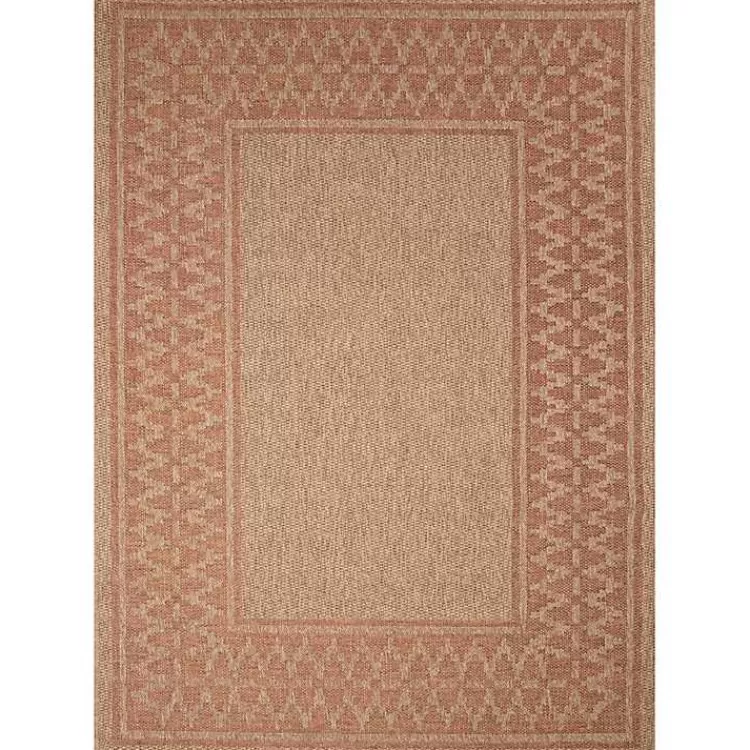 Tan & Orange Zig Zag Indoor/Outdoor Area Rug, 5x7>Kirklands Home Best