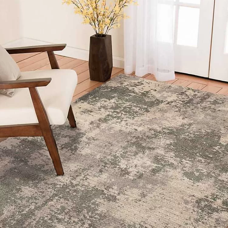 and Black Abstract Livs Area Rug, 5x7>Kirklands Home Discount