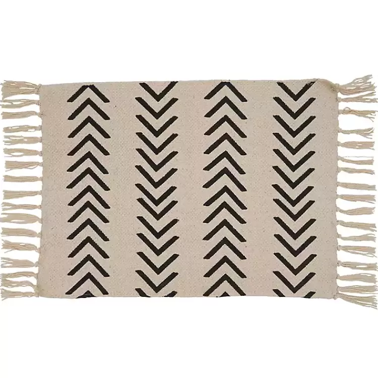 Tan and Black Chevron Cotton Placemats, Set of 4>Kirklands Home Clearance
