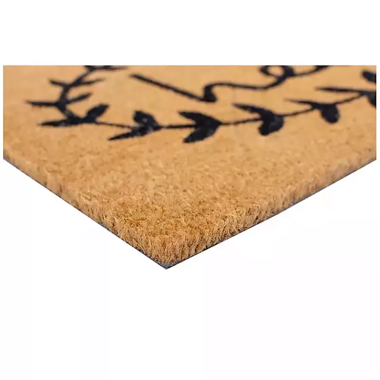 tan_and_black_evergreen_hello_doormat_x_in_3.webp Tan and Black Evergreen Hello Doormat, 36x24 in.>Kirklands Home Fashion