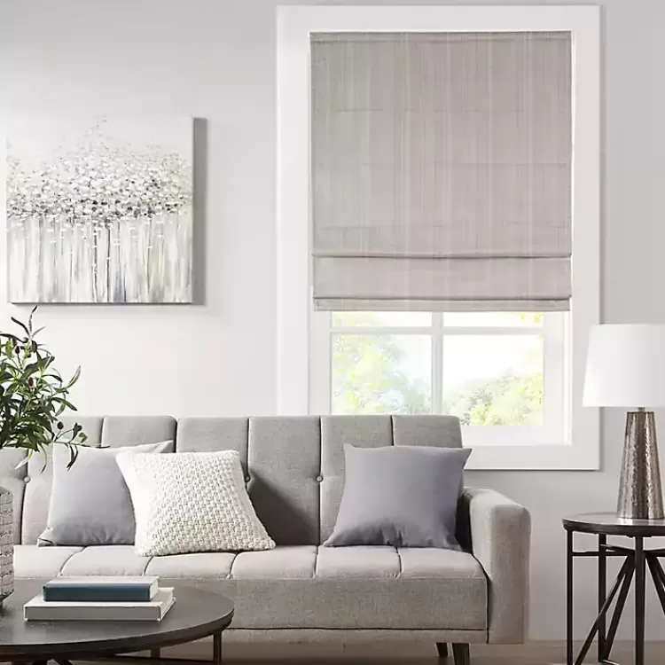 Basketweave Cordless Roman Shade, 33 in.>Kirklands Home Clearance