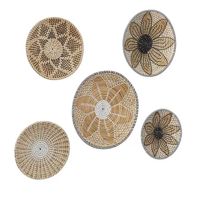 tan_bohemian_seagrass_pc_wall_plaque_set_2.webp Tan Bohemian Seagrass 5-pc. Wall Plaque Set>Kirklands Home Shop