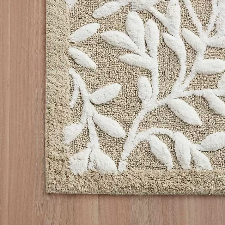 tan_botanical_cotton_bath_mat__in_2-1.webp Tan Botanical Cotton Bath Mat, 34 in.>Kirklands Home Shop