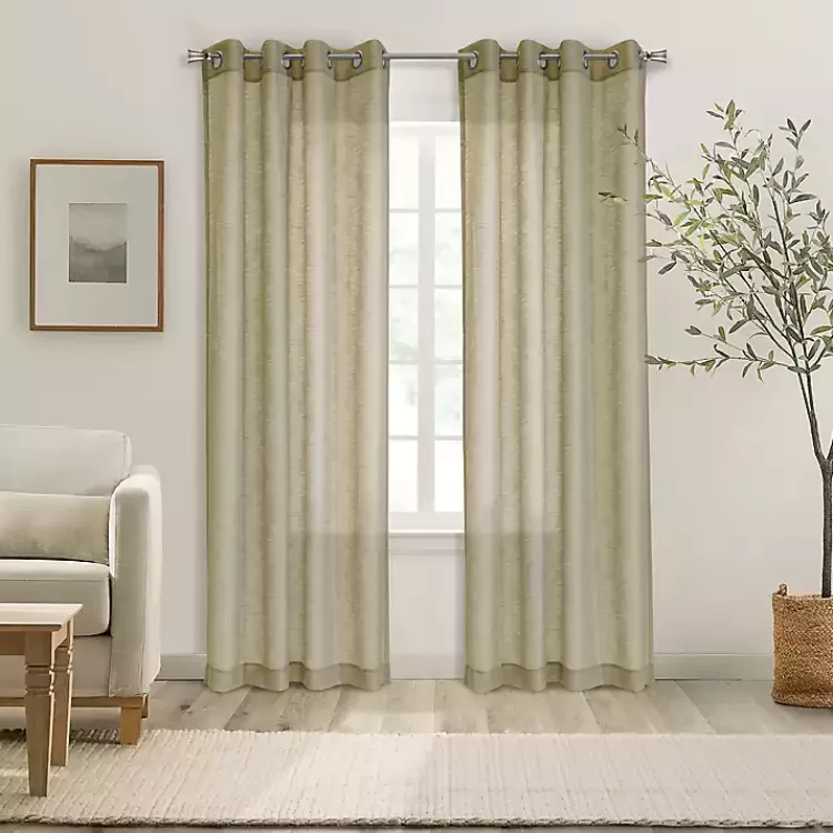 Boucle Sheer Single Curtain Panel, 84 in.>Kirklands Home Fashion