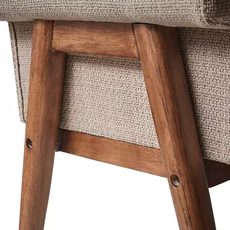 tan_button_tufted_wood_bench_4.webp Button Tufted Wood Bench>Kirklands Home Shop