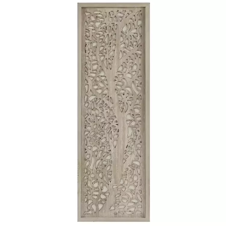 Carved Wood Laurel Branches Panel Wall Plaque>Kirklands Home Best Sale