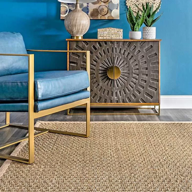 tan_checker_weave_seagrass_area_rug_x_2.webp Checker Weave Seagrass Area Rug, 5x8>Kirklands Home Cheap