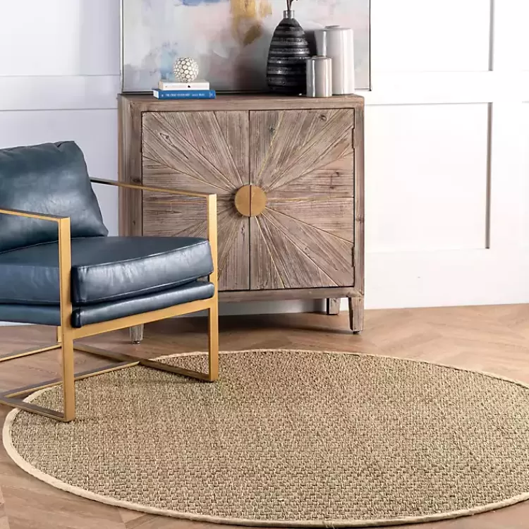 tan_checker_weave_seagrass_area_rug_x_3.webp Checker Weave Seagrass Area Rug, 5x8>Kirklands Home Cheap