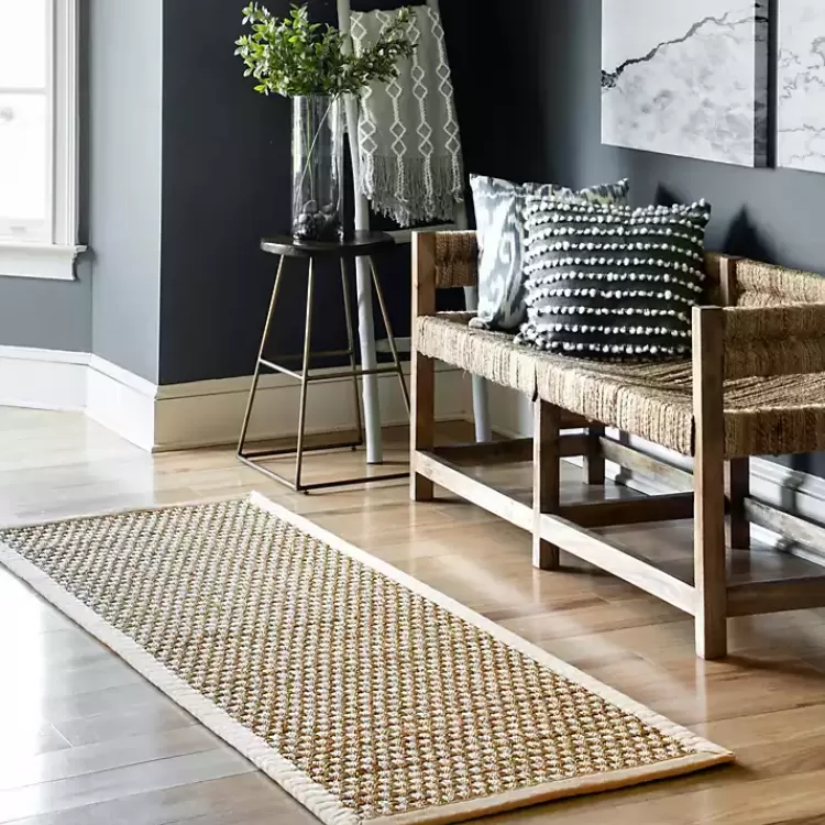 tan_checker_weave_seagrass_area_rug_x_4.webp Checker Weave Seagrass Area Rug, 5x8>Kirklands Home Cheap