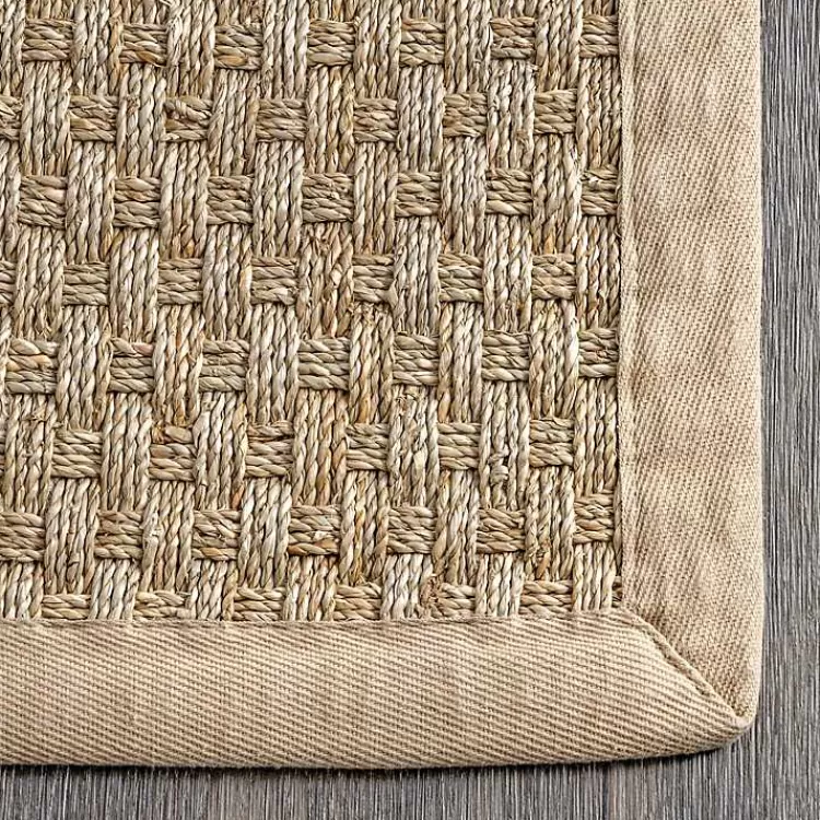 tan_checker_weave_seagrass_area_rug_x_5.webp Checker Weave Seagrass Area Rug, 5x8>Kirklands Home Cheap