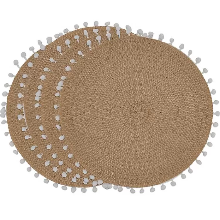Circular Pom Pom Placemats, Set of 4>Kirklands Home Shop