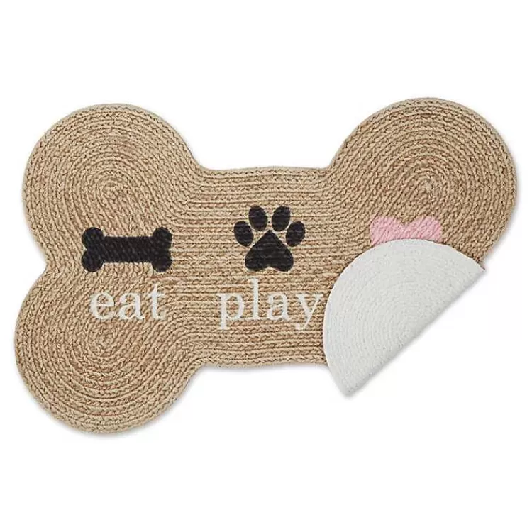 Eat Play Love Bone-Shaped Pet Bowl Mat>Kirklands Home Discount