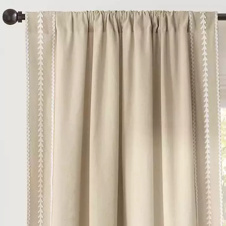Embroidered Ric Rac Curtain Panel, 84 in.>Kirklands Home Store